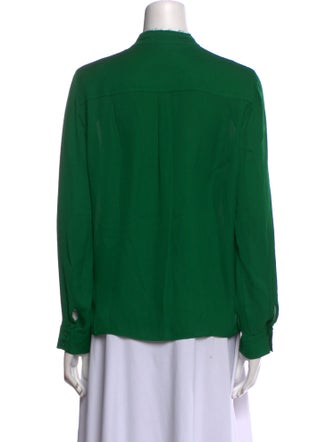 Alice + Olivia Mock Neck Long Sleeve Blouse