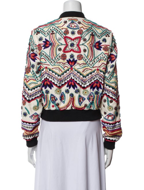 Alice + Olivia Silk Printed Bomber Jacket