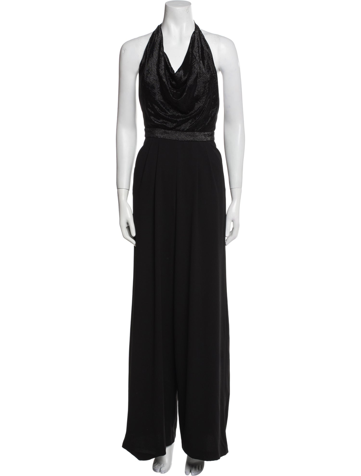 Alice + Olivia Silk Cowl Neck Jumpsuit