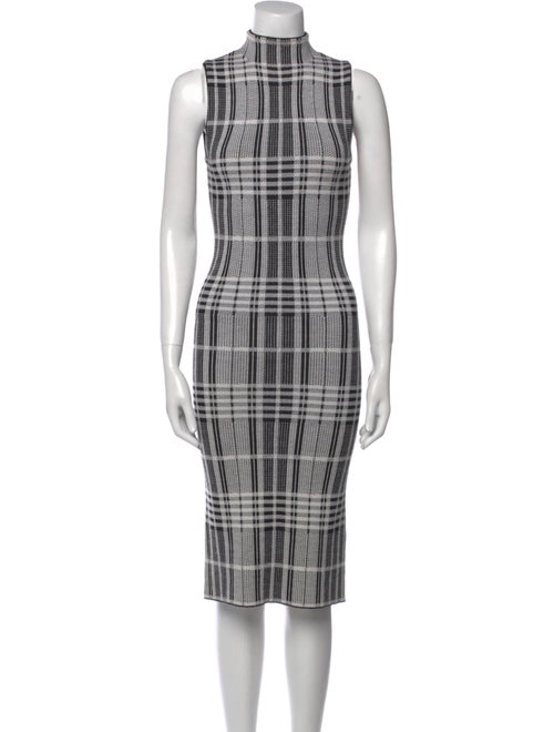 Alice + Olivia Plaid Print Midi Length Dress
