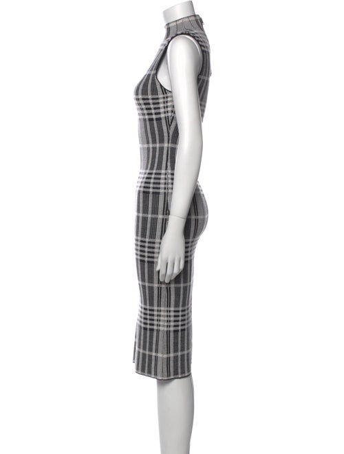 Alice + Olivia Plaid Print Midi Length Dress