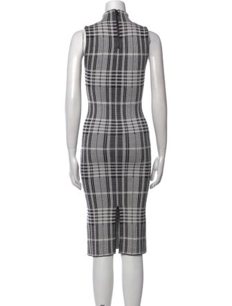 Alice + Olivia Plaid Print Midi Length Dress