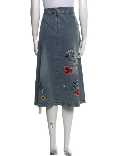 Alice + Olivia Floral Print Midi Length Skirt