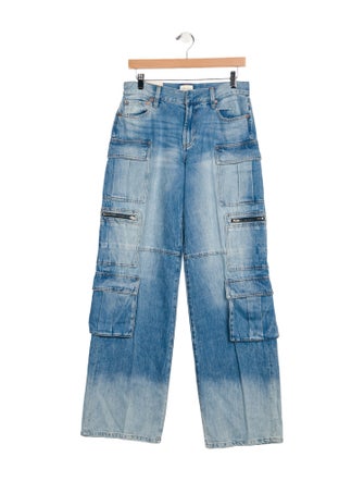 Alice + Olivia Mid-Rise Wide Leg Jeans