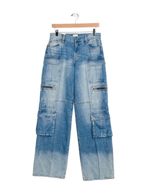 Alice + Olivia Mid-Rise Wide Leg Jeans