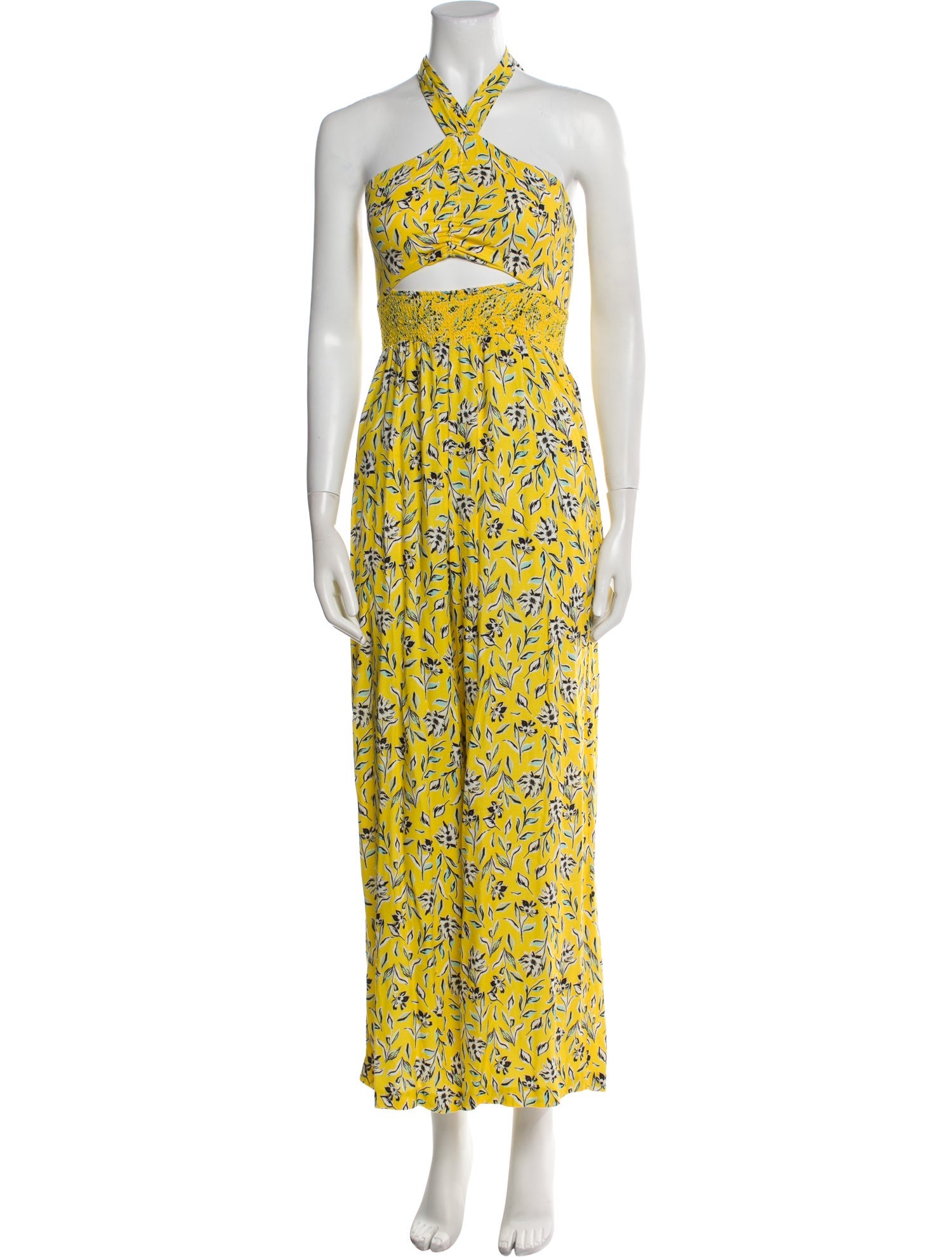 Alice + Olivia Printed Halterneck Jumpsuit