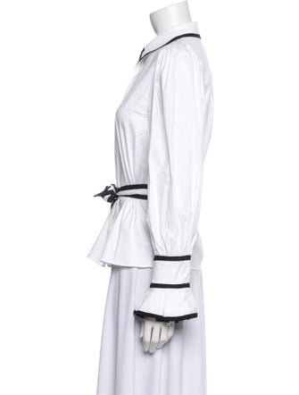 Alice + Olivia Long Sleeve Button-Up Top