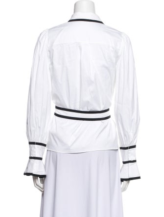 Alice + Olivia Long Sleeve Button-Up Top