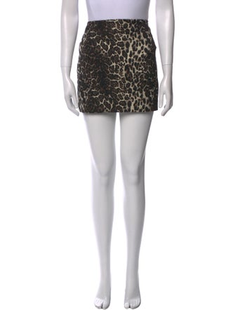 Alice + Olivia Animal Print Mini Skirt