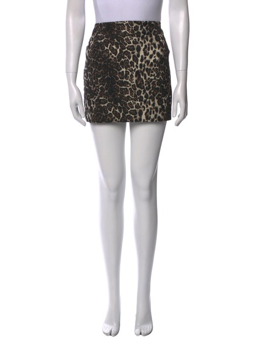 Alice + Olivia Animal Print Mini Skirt