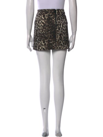 Alice + Olivia Animal Print Mini Skirt