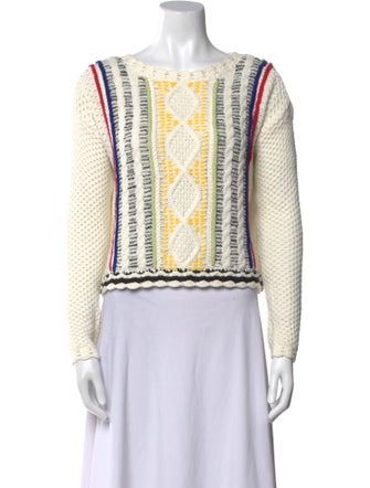 Alice + Olivia Printed Bateau Neckline Sweater