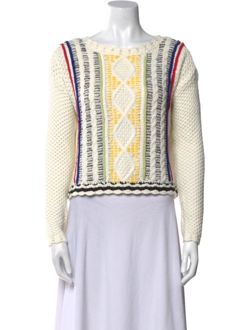 Alice + Olivia Printed Bateau Neckline Sweater