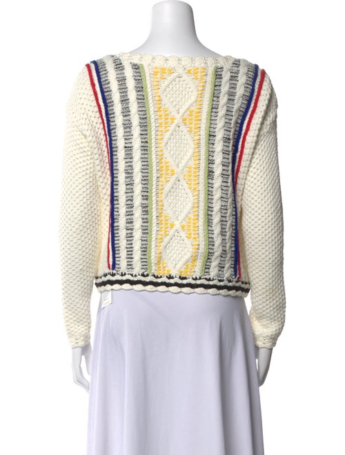 Alice + Olivia Printed Bateau Neckline Sweater
