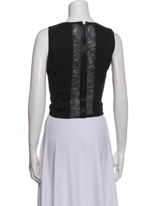 Alice + Olivia Virgin Wool V-Neck Crop Top
