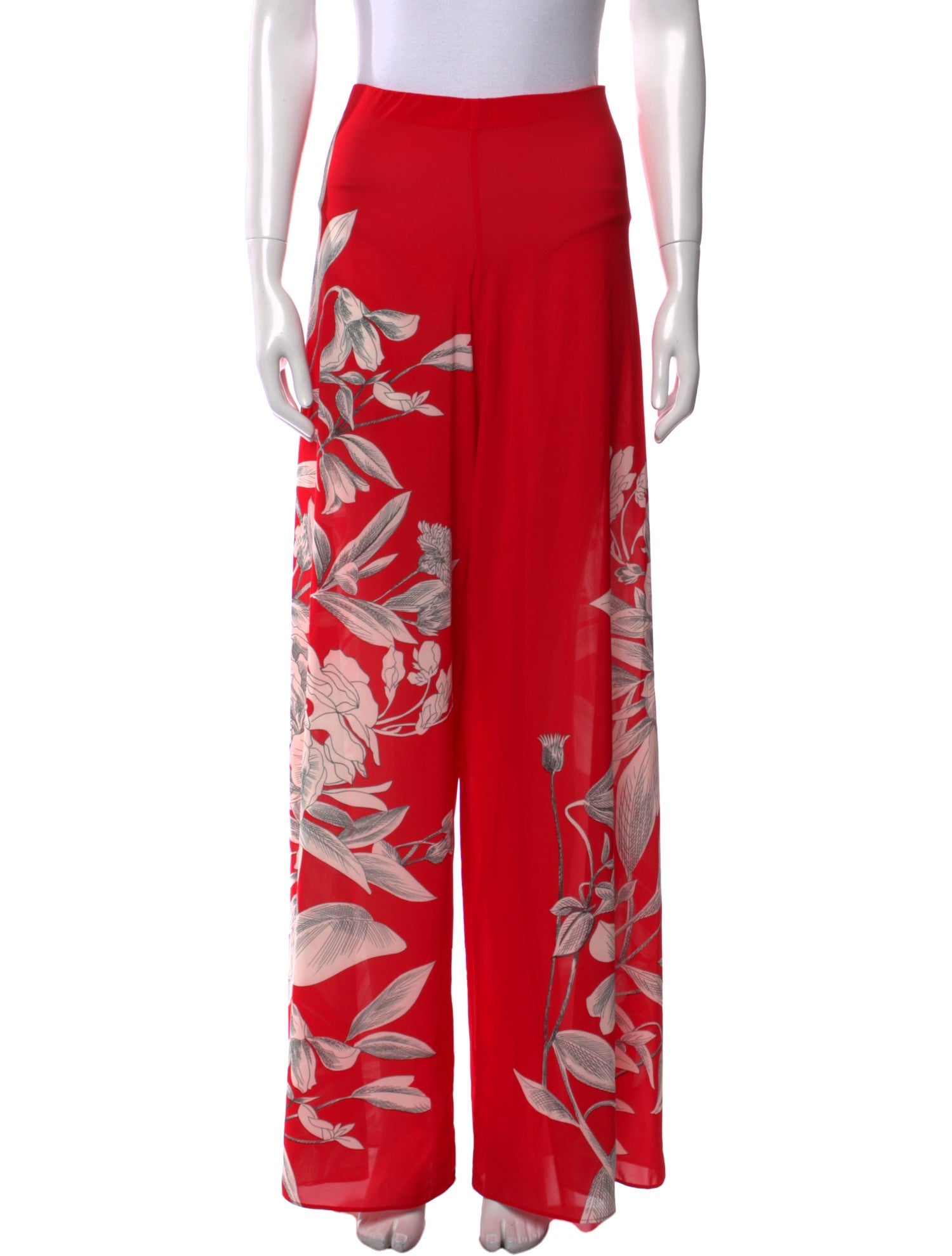 Alice + Olivia Floral Print Wide Leg Pants