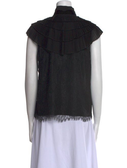 Alice + Olivia Nylon Mock Neck Blouse