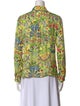 Alice + Olivia Floral Print Long Sleeve Button-Up Top