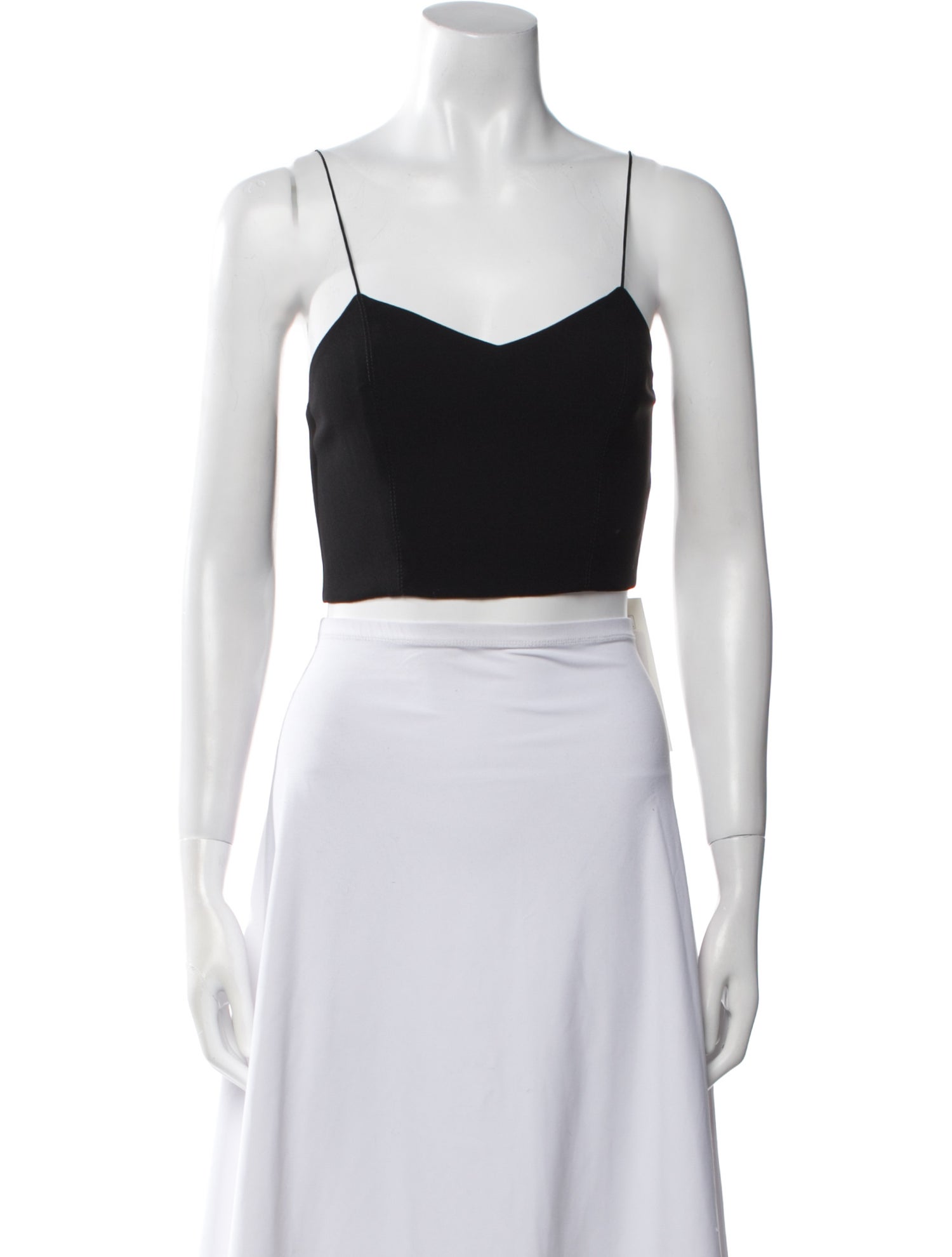 Alice + Olivia Square Neckline Sleeveless Crop Top