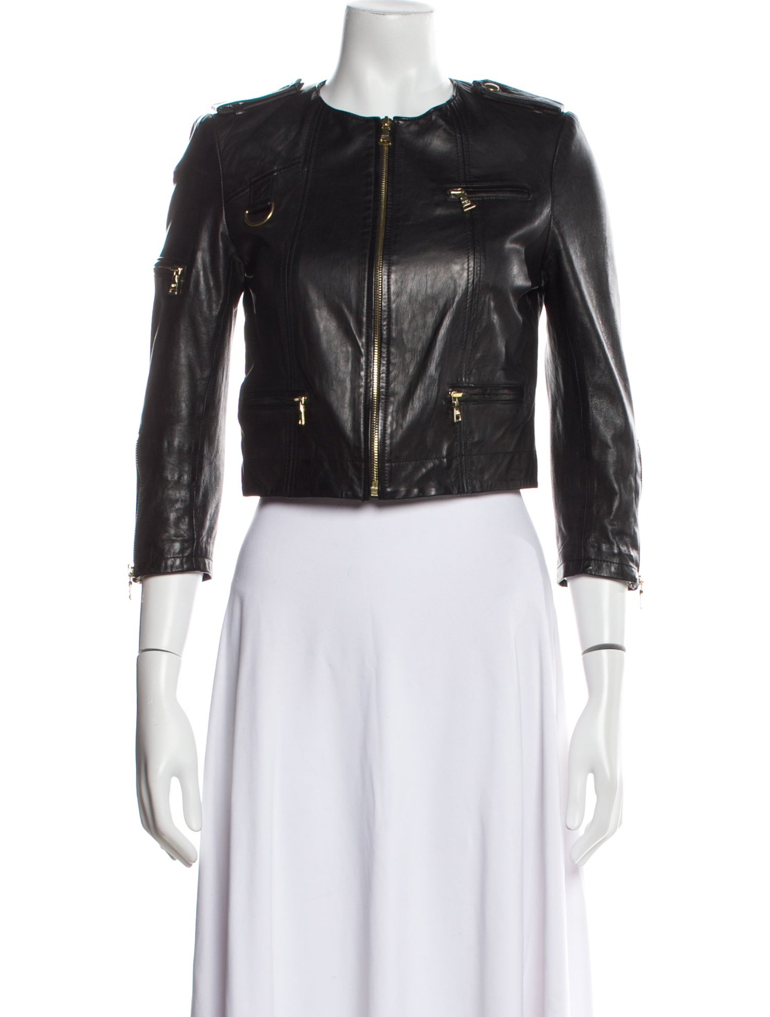 Alice + Olivia Leather Biker Jacket