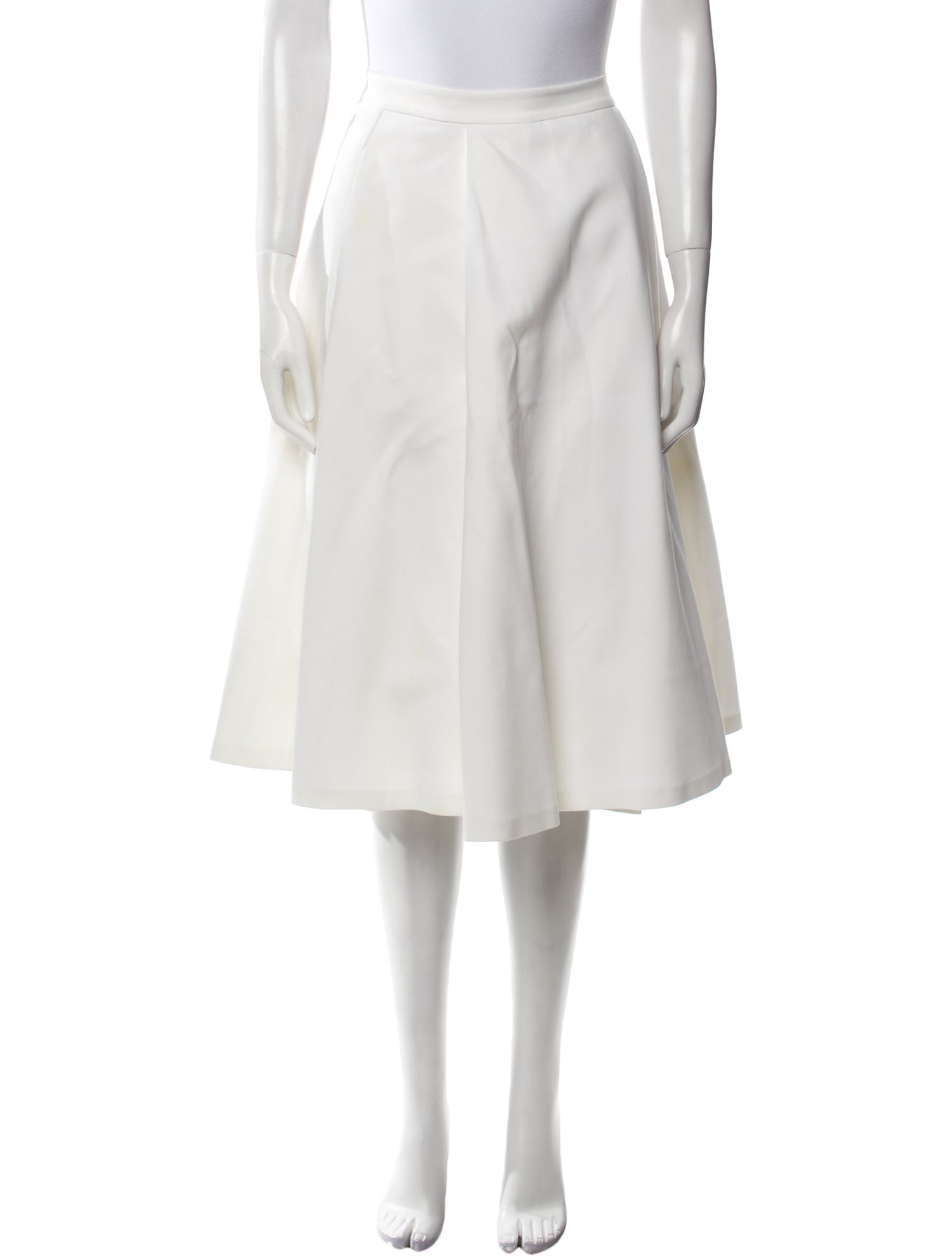 Alice + Olivia Pleated Accents Midi Length Skirt