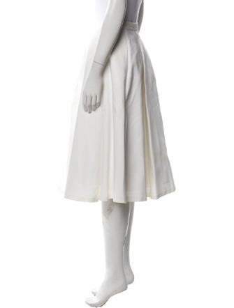 Alice + Olivia Pleated Accents Midi Length Skirt