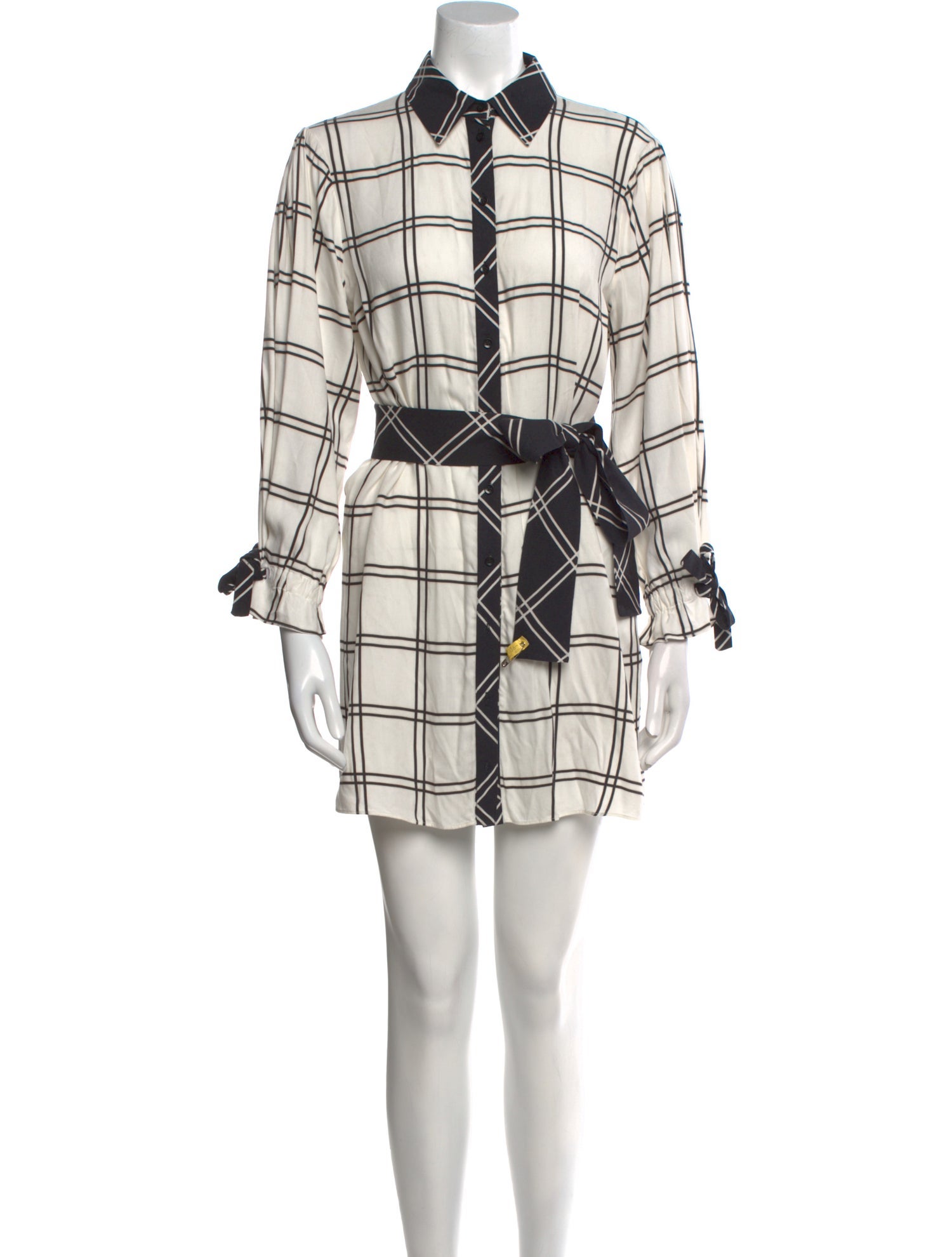 Alice + Olivia Plaid Print Mini Dress