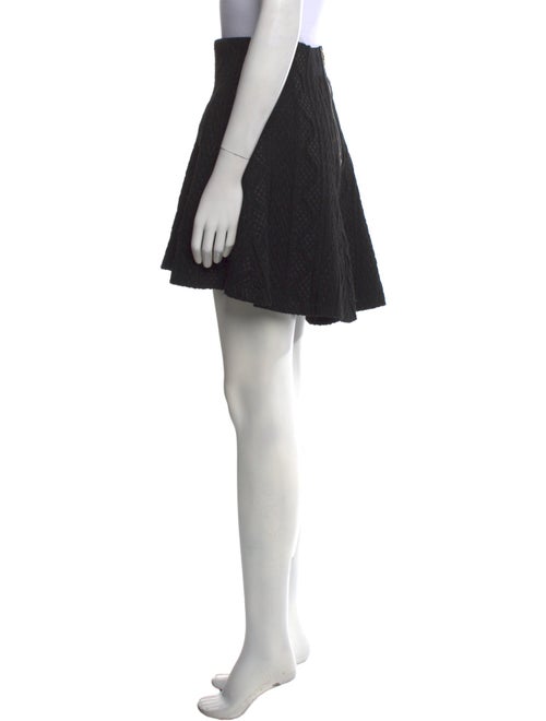 Alice + Olivia Embroidered Accent Mini Skirt