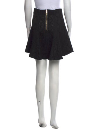 Alice + Olivia Embroidered Accent Mini Skirt