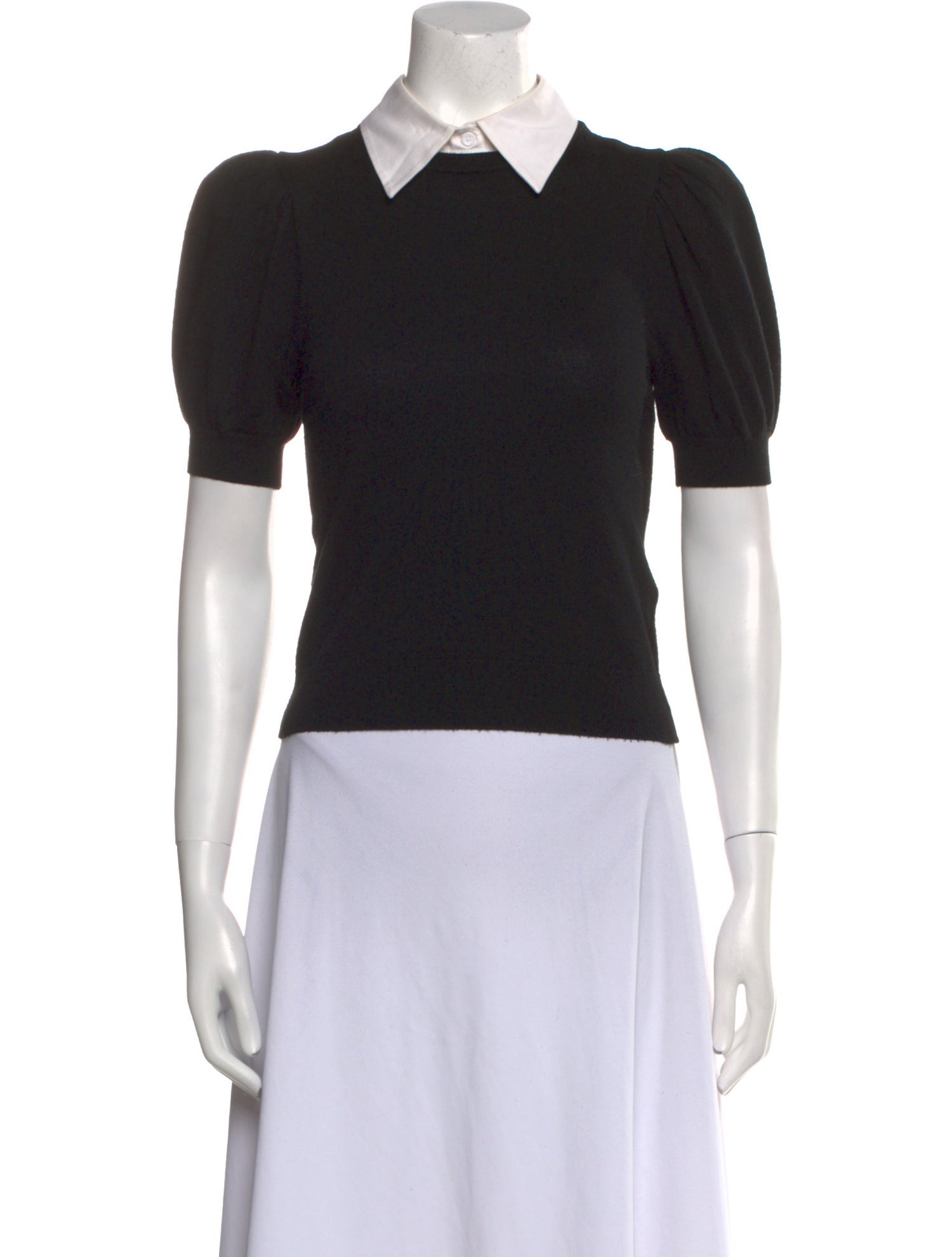 Alice + Olivia Wool Short Sleeve Polo