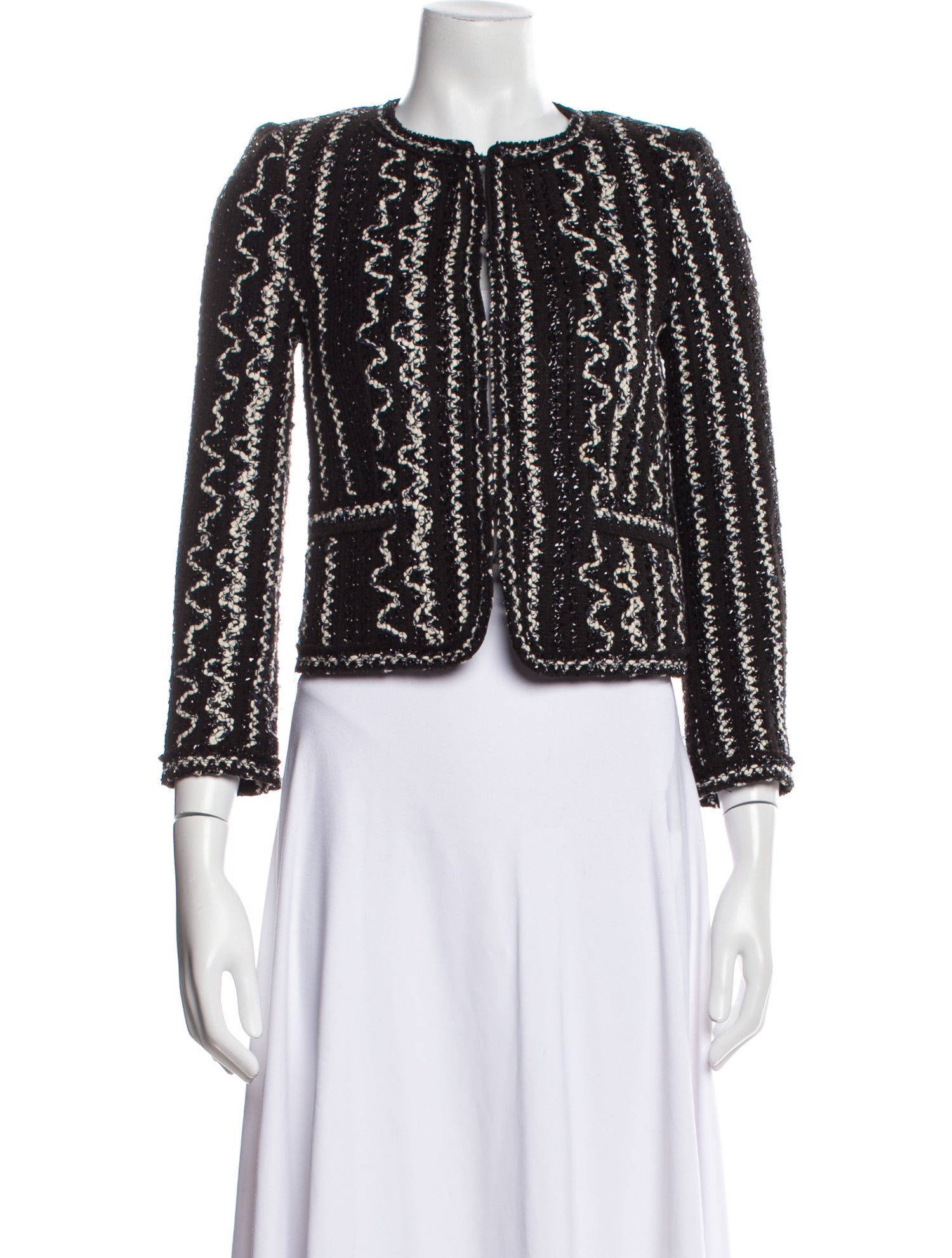 Alice + Olivia Tweed Pattern Evening Jacket