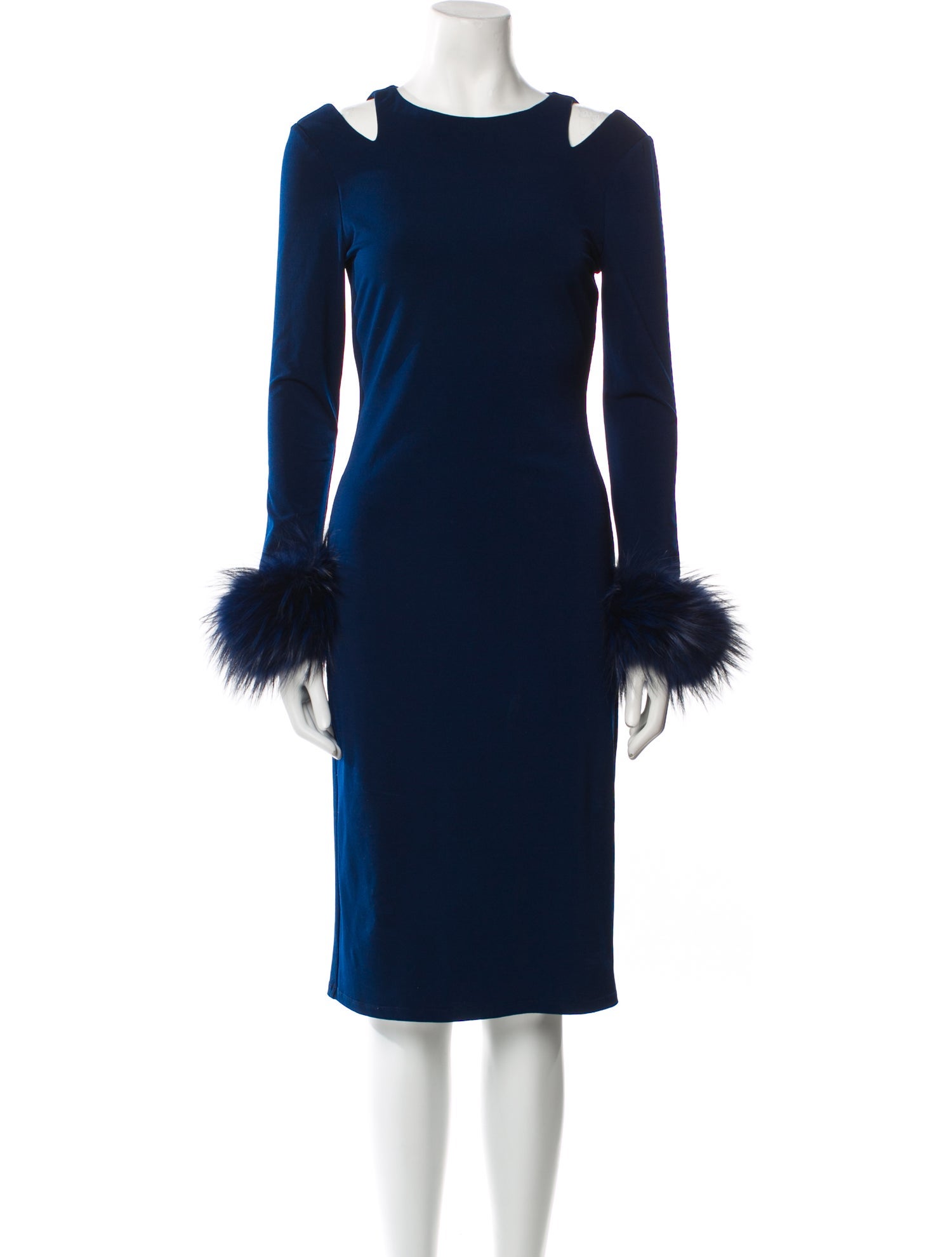 Alice + Olivia Bateau Neckline Midi Length Dress