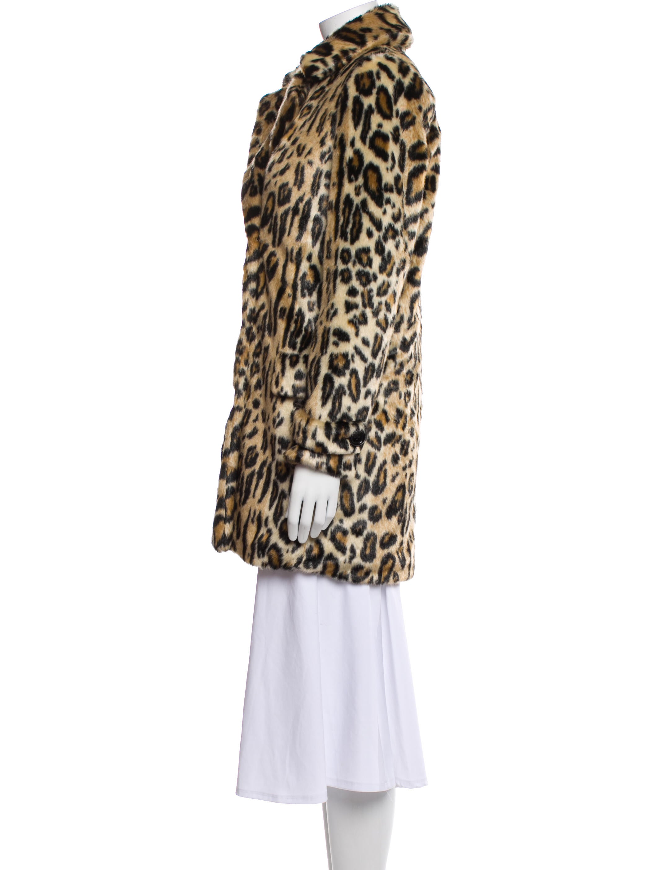 Alice + Olivia Faux Fur Animal Print Faux Fur Coat