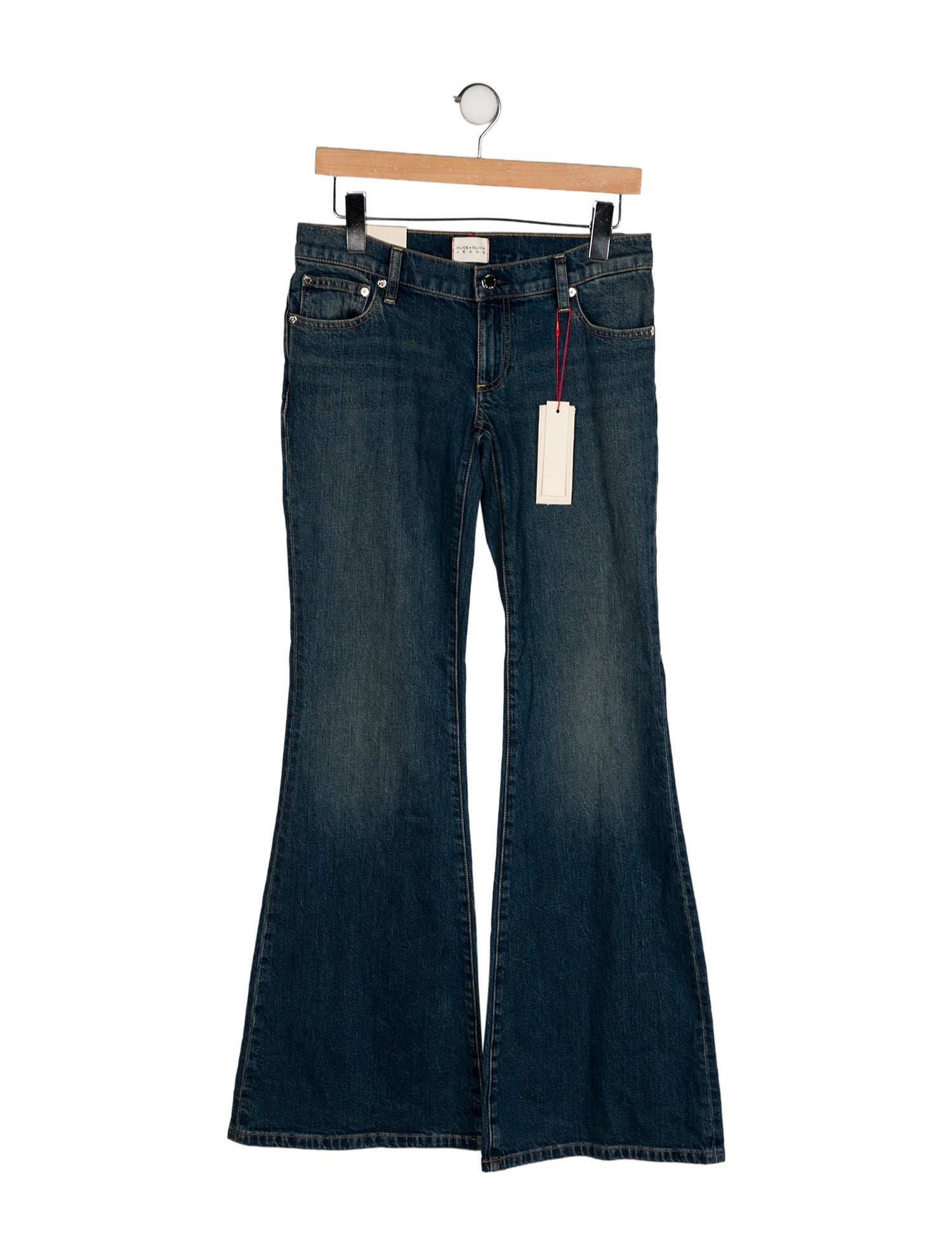 Alice + Olivia Low-Rise Wide Leg Jeans w/ Tags