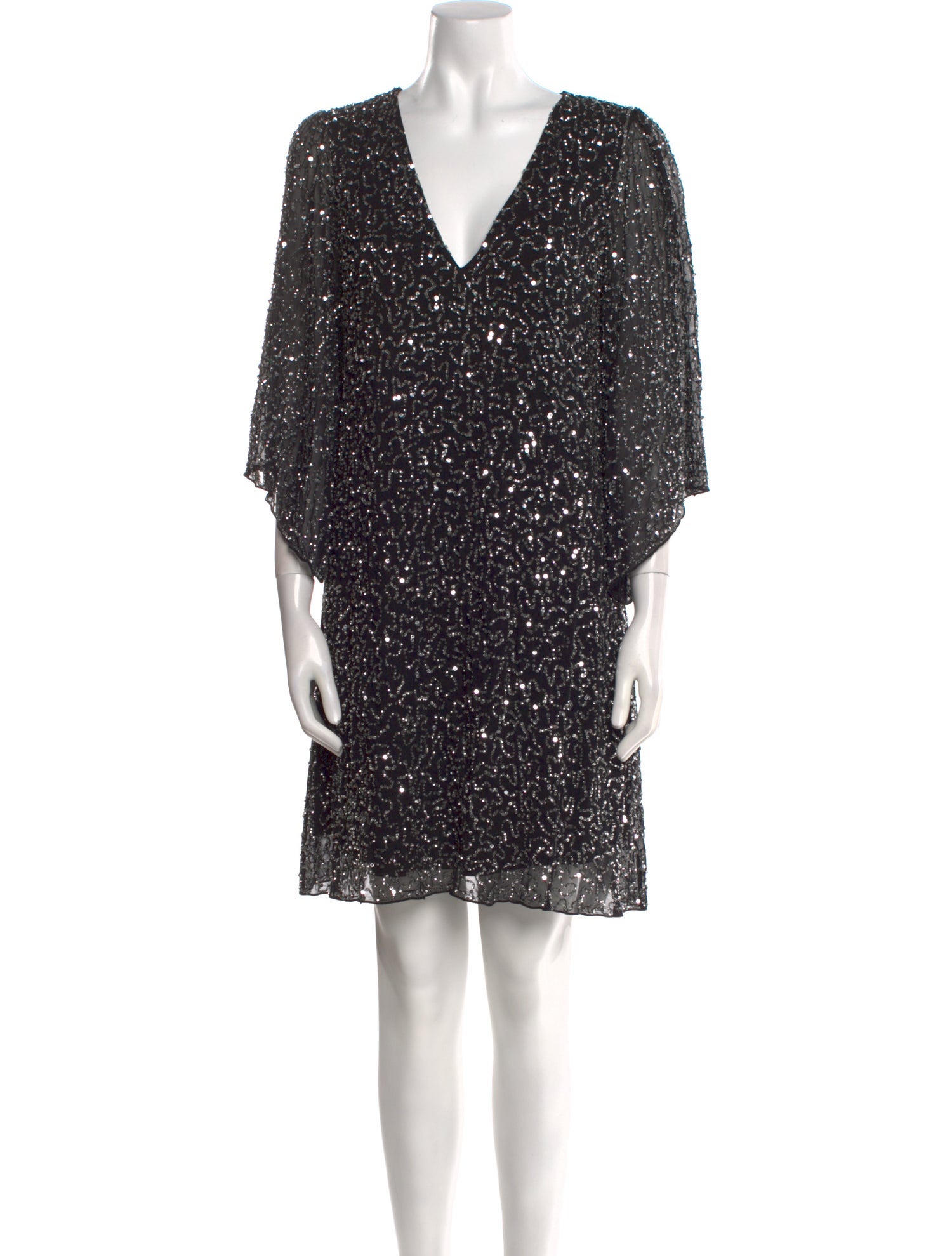 Alice + Olivia V-Neck Mini Dress