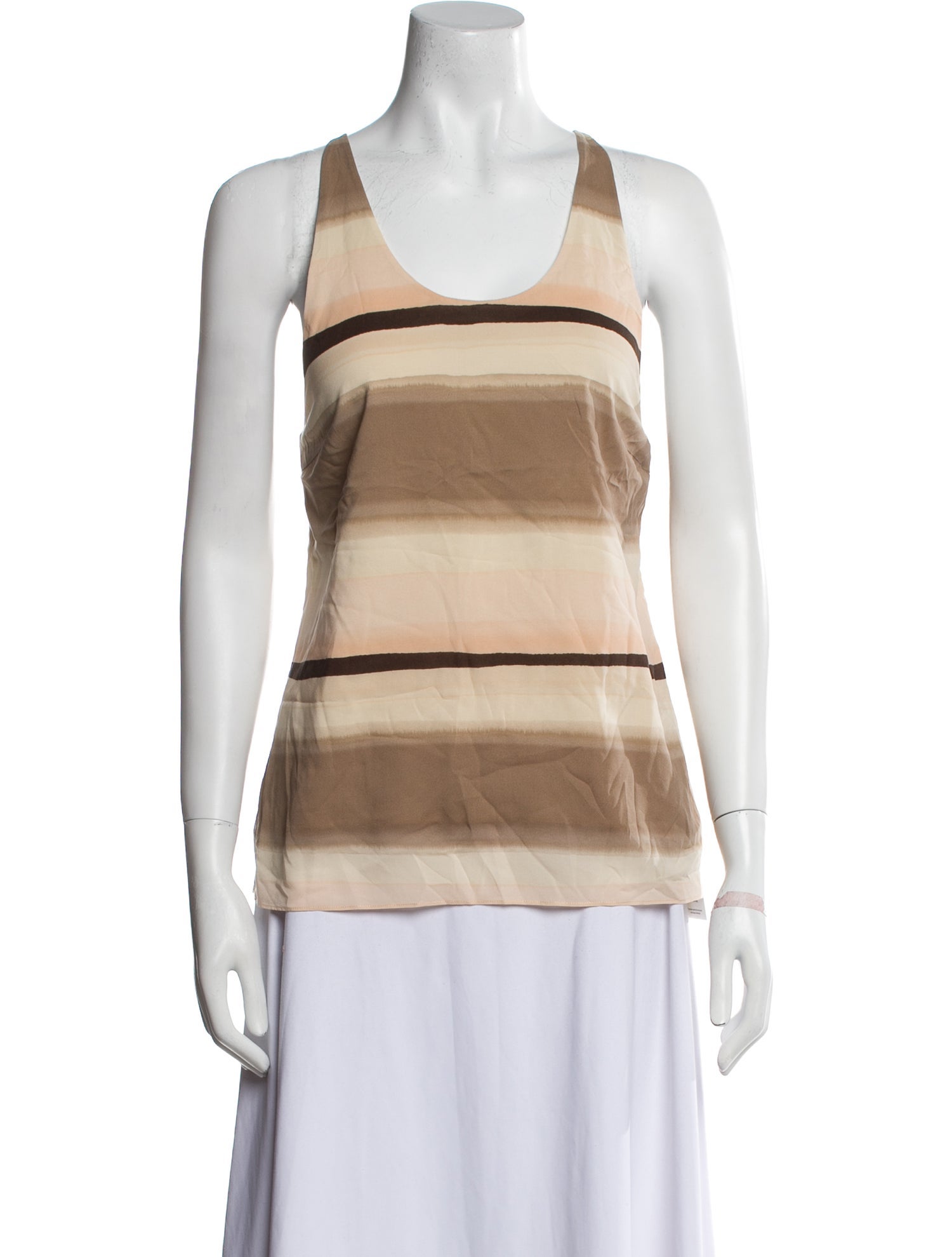 Alice + Olivia Silk Striped Top