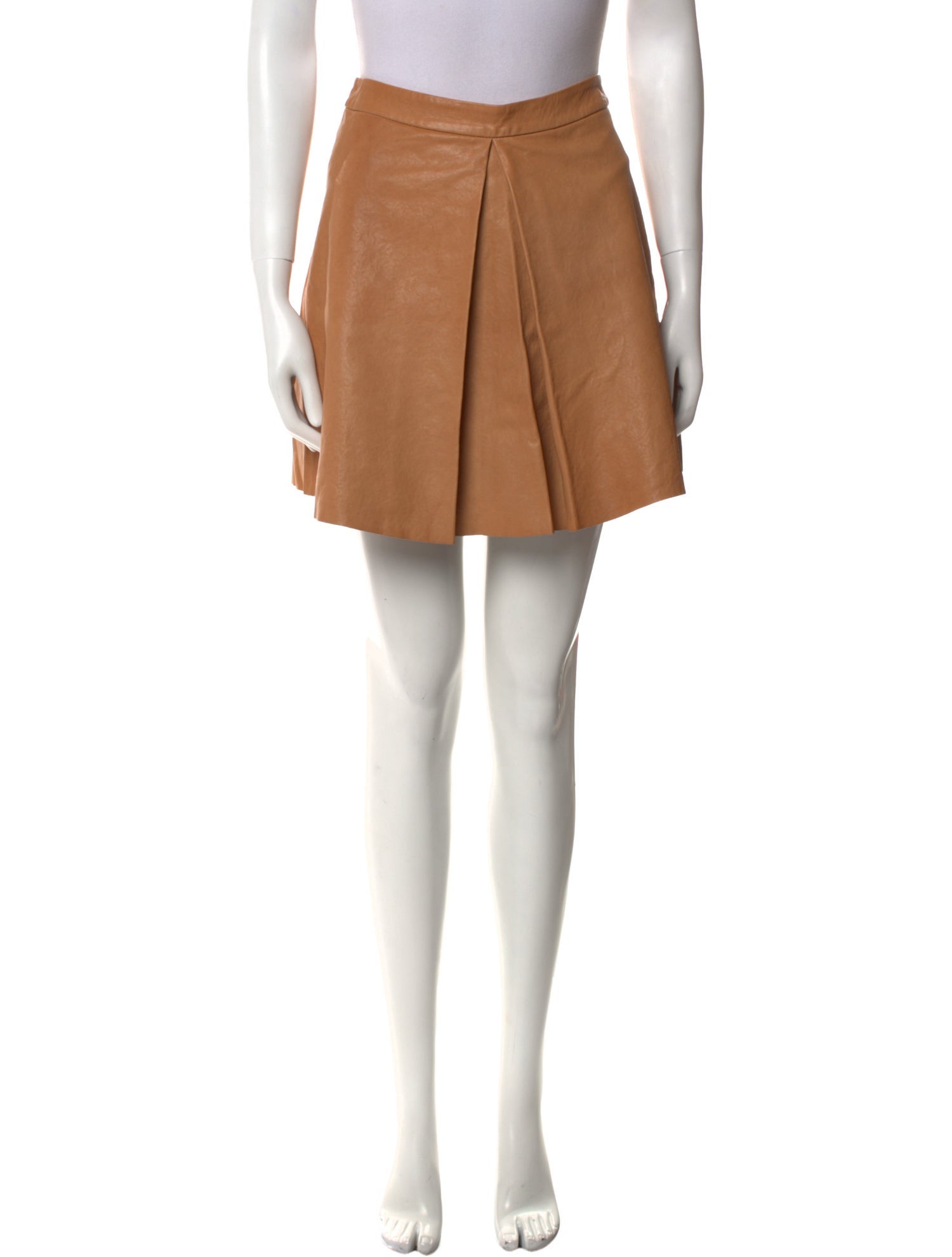 Alice + Olivia Lamb Leather Mini Skirt