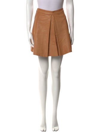 Alice + Olivia Lamb Leather Mini Skirt