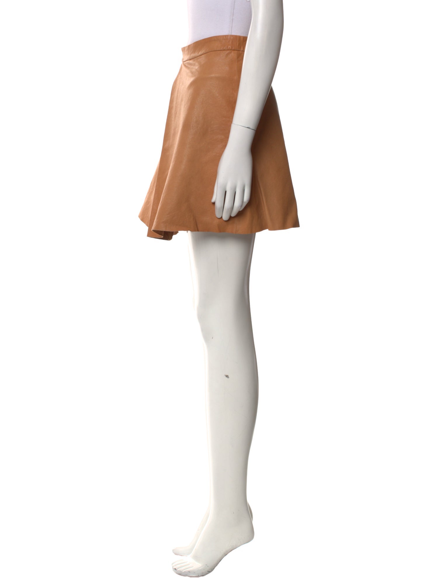 Alice + Olivia Lamb Leather Mini Skirt