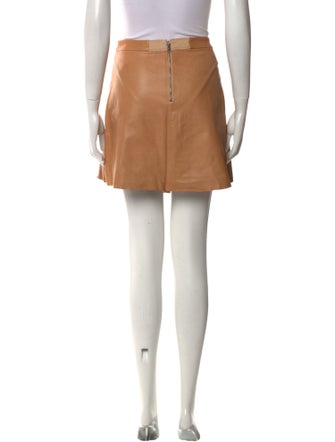 Alice + Olivia Lamb Leather Mini Skirt