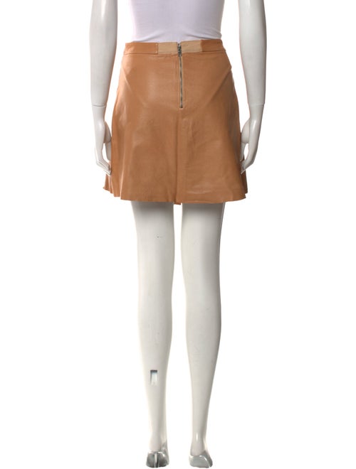 Alice + Olivia Lamb Leather Mini Skirt