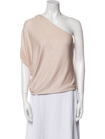Alice + Olivia One-Shoulder Three-Quarter Sleeve Top