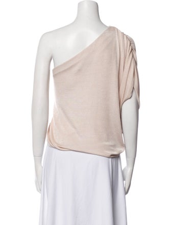 Alice + Olivia One-Shoulder Three-Quarter Sleeve Top