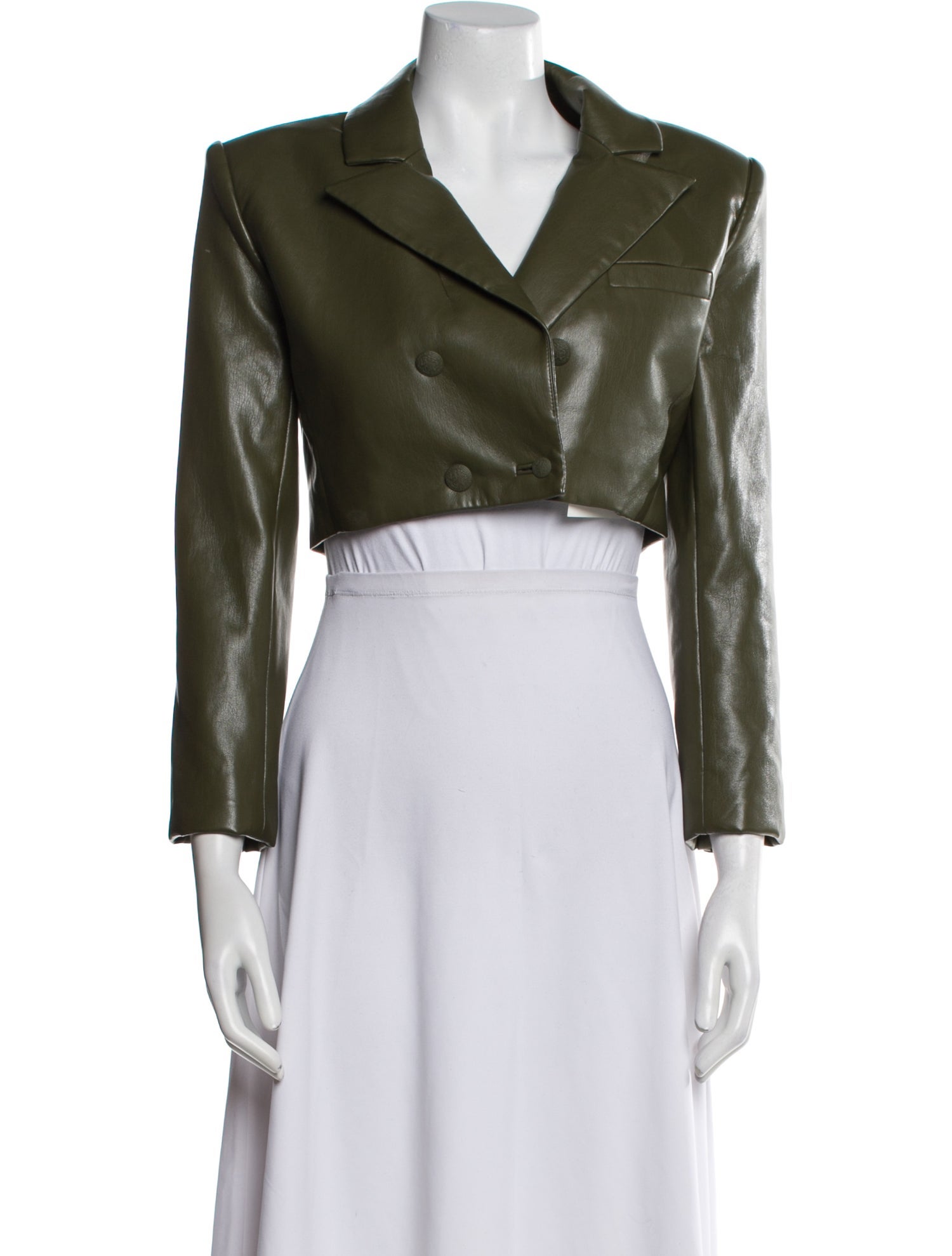 Alice + Olivia Faux Leather Bolero