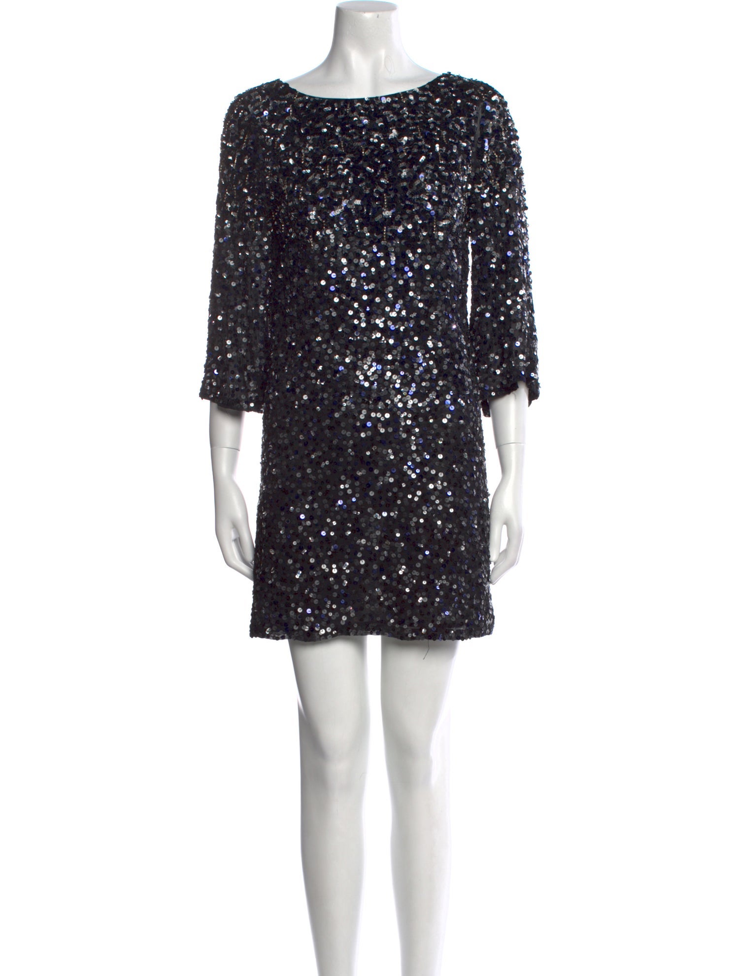 Alice + Olivia Bateau Neckline Mini Dress