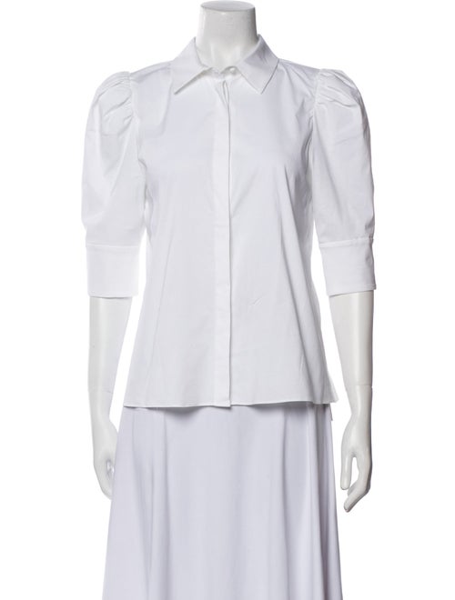 Alice + Olivia Three-Quarter Sleeve Button-Up Top