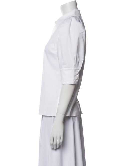 Alice + Olivia Three-Quarter Sleeve Button-Up Top
