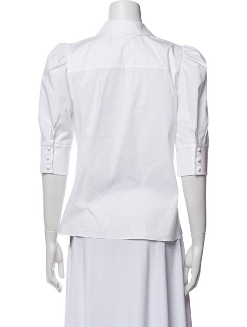 Alice + Olivia Three-Quarter Sleeve Button-Up Top