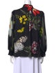 Alice + Olivia Floral Print V-Neck Blouse