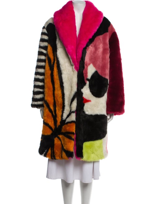 Alice + Olivia Faux Fur Printed Faux Fur Coat